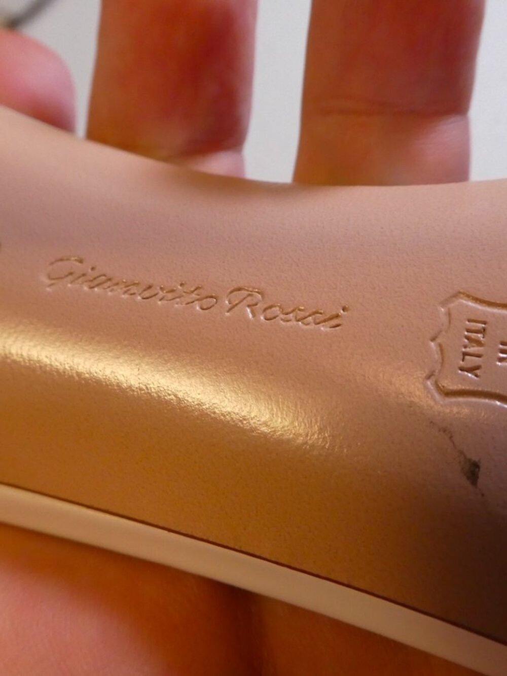 $950 GIANVITO ROSSI WHITE Nude Ankle Strap Shoes Heels Sandals - Picture 8 of 8